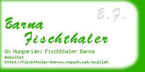 barna fischthaler business card